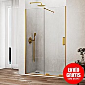 GME Mampara de ducha frontal Kenna (160 x 195 cm, Espesor de vidrio: 8 mm, Dorado) | BAUHAUS