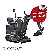 Scheppach Minibagger MIB800-BE Black Edition (8,5 PS, Benzin, Auslegerschwenkbereich: 70 °) | BAUHAUS