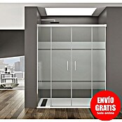 GME Mampara de ducha frontal Basic Spazio Frost (190 x 195 cm, Espesor de vidrio: 6 mm, Plata brillo) | BAUHAUS