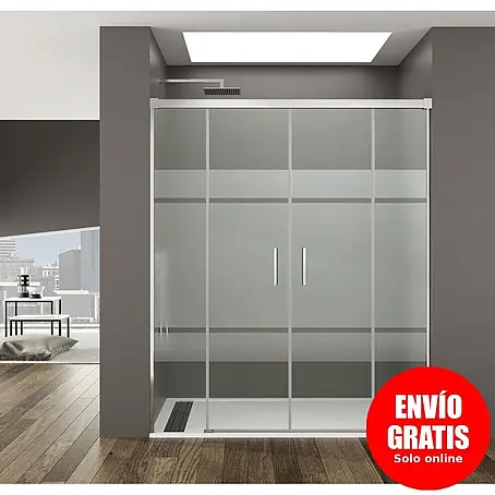GME  Mampara de ducha frontal Basic Spazio Frost