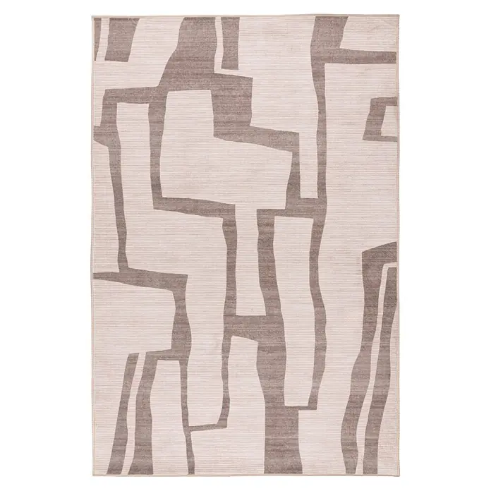 Kayoom Kurzflorteppich Bluster 325 - Taupe, 170 x 120 cm, 100 % Polyester - Draufsicht
