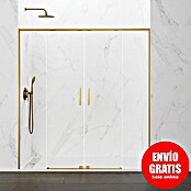 GME Mampara de ducha frontal Twenty Spazio (160 x 195 cm, Espesor de vidrio: 6 mm, Oro) | BAUHAUS