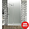 GME Mampara de ducha frontal Glass Combi C (95 x 195 cm, Espesor de vidrio: 8 mm, Plata brillo, An x Al: 95 (25/70) x 195 cm) | BAUHAUS
