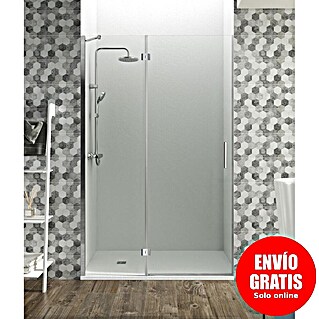 GME Mampara de ducha frontal Glass Combi C (95 x 195 cm, Espesor de vidrio: 8 mm, Plata brillo, An x Al: 95 (25/70) x 195 cm)