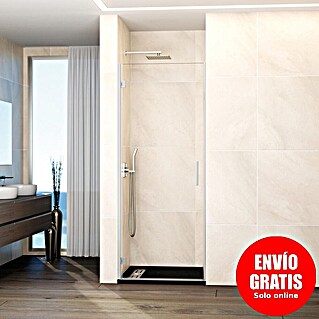 GME Mampara de ducha frontal Glass A (80 x 195 cm, Espesor de vidrio: 6 mm, Nickel)