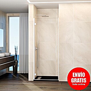 GME Mampara de ducha frontal Glass A (65 x 195 cm, Espesor de vidrio: 6 mm, Blanco)