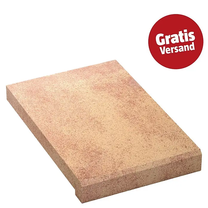 SAS Tessera Poolrandplatte - 32,8 x 50 x 6 cm, Bronze, Beton - Texturierte, rotbraun-beige rechteckige Terrassenplatte.