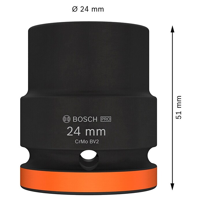 Bosch Inserto para llaves de vaso (Diámetro: 24 mm, ¾″) | BAUHAUS