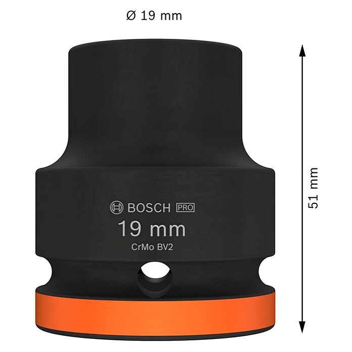 Bosch Inserto para llaves de vaso (Diámetro: 19 mm, ¾″) | BAUHAUS