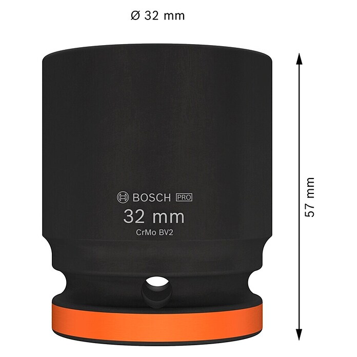 Bosch Inserto para llaves de vaso (Diámetro: 32 mm, ¾″) | BAUHAUS