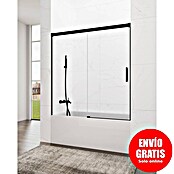 GME Mampara para bañera Basic (An x Al: 160 x 150 cm, Vidrio transparente, Negro) | BAUHAUS