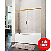 GME Mampara para bañera Basic Spazio (An x Al: 180 x 150 cm, Vidrio transparente, Oro) | BAUHAUS