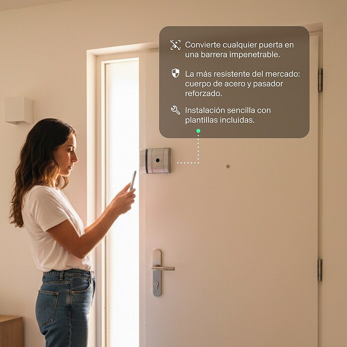 AYR Cerradura electrónica Lock-PRO (Gris, Bluetooth, Mediante app) | BAUHAUS