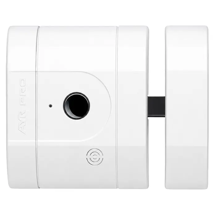 AYR Cerradura electrónica Lock-PRO - Blanco, Bluetooth - Cerradura inteligente blanca para puerta, con unidad principal con sensor central y placa de cierre separada.