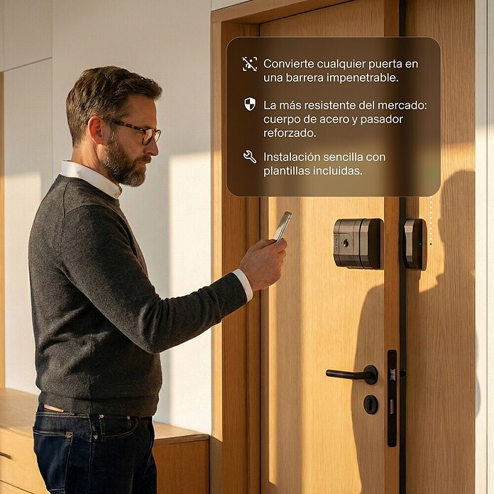 AYR Cerradura electrónica Lock-PRO (Negro, Bluetooth, Mediante app) | BAUHAUS