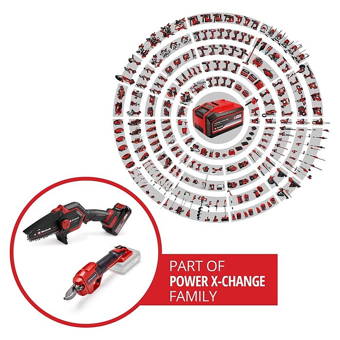 Einhell PXC 18V Akumulatorska enoročna žaga GE-PS 18/15 + GE-LS 18  (18 V, 2,5 Ah, Li-ion, 1 baterija, Dolžina meča: 15,8 cm) | 7371 - Akku-Kettensägen | IAEJ - Kettensägen | IAE - Gartenmotorgeräte | IA - Gartenhartware | I - Stadtgarten | BAUHAUS