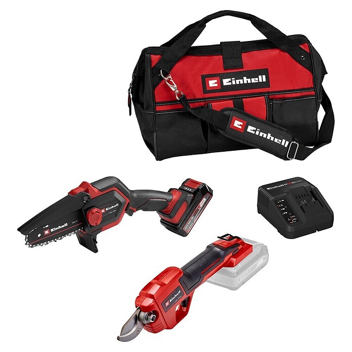 Einhell PXC 18V Akumulatorska enoročna žaga GE-PS 18/15 + GE-LS 18  (18 V, 2,5 Ah, Li-ion, 1 baterija, Dolžina meča: 15,8 cm) | 7371 - Akku-Kettensägen | IAEJ - Kettensägen | IAE - Gartenmotorgeräte | IA - Gartenhartware | I - Stadtgarten | BAUHAUS