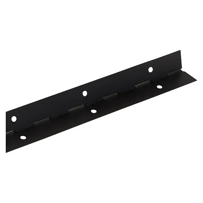 Walteco Stangenscharnier - L x B: 400 x 32 mm - Schwarzes Klavierband mit vorgebohrten Löchern.