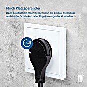 UniTEC Einbausteckdose Tischsteckdose mit USB C (Schwarz, Silber, Kabellänge: 1,5 m) | BAUHAUS