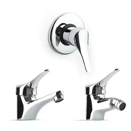 KV Badarmaturen-Set mit Waschtisch-, Bidet- und Unterputz-Duscharmatur | Cembra