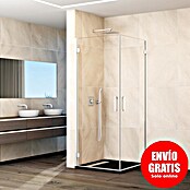 GME Mampara de ducha esquinera Glass K (L x An x Al: 80 x 65 x 195 cm, Blanco, Espesor de vidrio: 8 mm) | BAUHAUS
