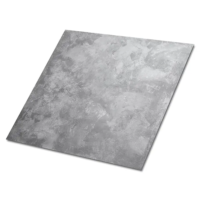 Tulup Wandfliese - Glänzend - Rechteckige graue Platte mit texturierter Betonoptik.