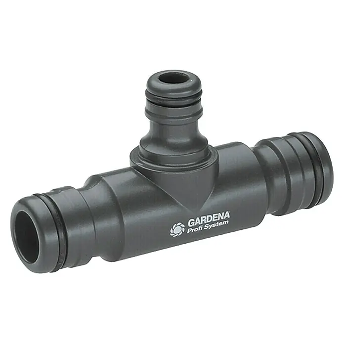 Gardena Profi-System T-Stück - Anschlüsse: 2, Größe: ¾″, Kunststoff - Gardena Profi System T-Stück für den professionellen Einsatz in der Gartenbewässerung. Robuste Ausführung für hohe Ansprüche.