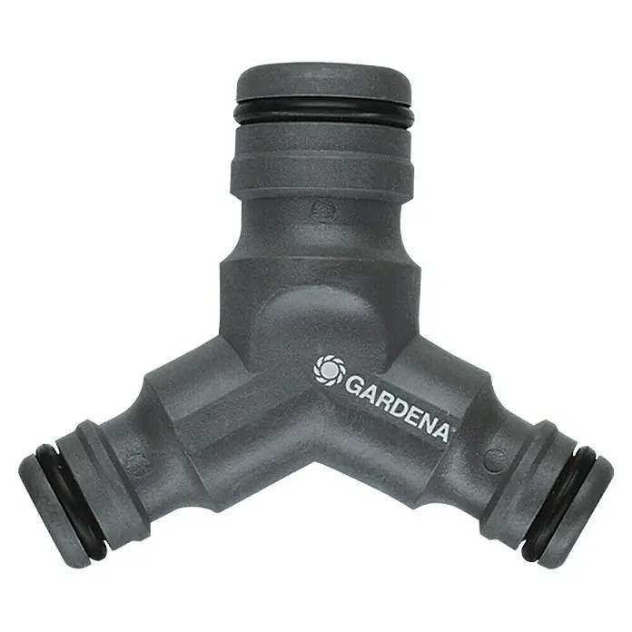 Gardena Profi-System Y-Stück - Größe: ¾″ - Gardena Y-Verteiler zur Aufteilung des Wasserdurchflusses auf zwei Schläuche. Ideal für die Gartenbewässerung und einfache Installation.