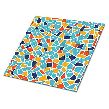 Selbstklebende Fliesen 9 Stück 30x30 cm - Farbenfrohes Mosaik