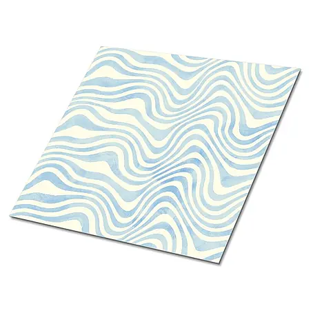Selbstklebende Fliesen 9 Stück 30x30 cm - Abstrakte Wellen