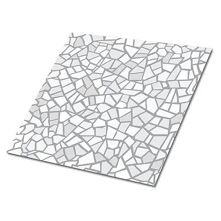 Selbstklebende Fliesen 9 Stück 30x30 cm - Graues Mosaik