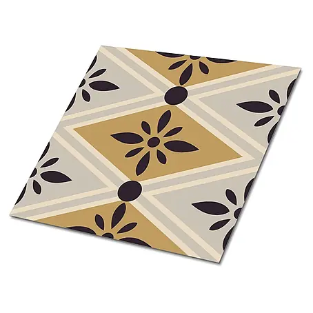 Selbstklebende Fliesen 9 Stück 30x30 cm - Blumenmuster