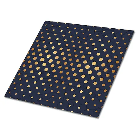 Selbstklebende Fliesen 9 Stück 30x30 cm - Goldene Punkte