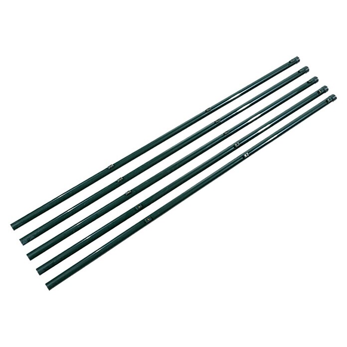 Set de postes para verja (5 uds., Largo: 150 cm, Diámetro: 34 mm)