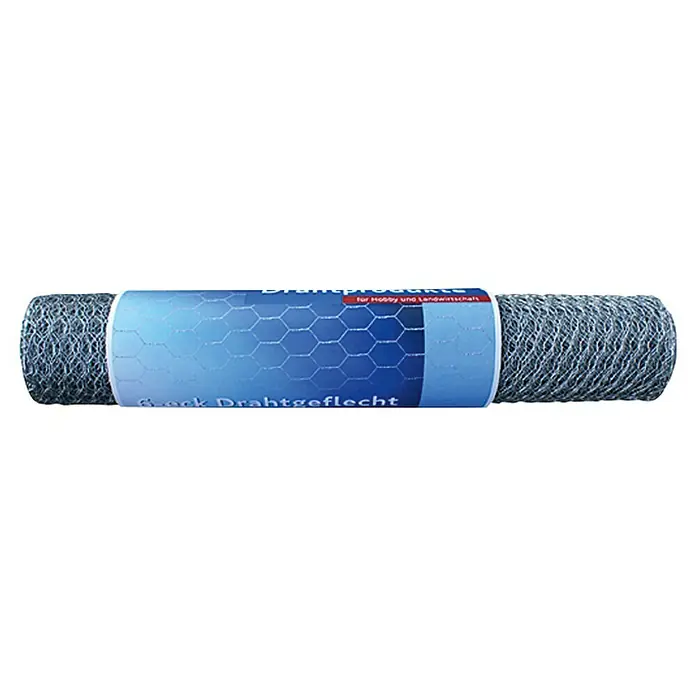 Stabilit Drahtgeflecht - 10 x 1 m, Maschenweite: 13 mm, Silber, Verzinkt - Rollen von Sechseck Drahtgeflecht, ideal für Hobby und Landwirtschaft. Das Produkt ist robust und vielseitig einsetzbar.