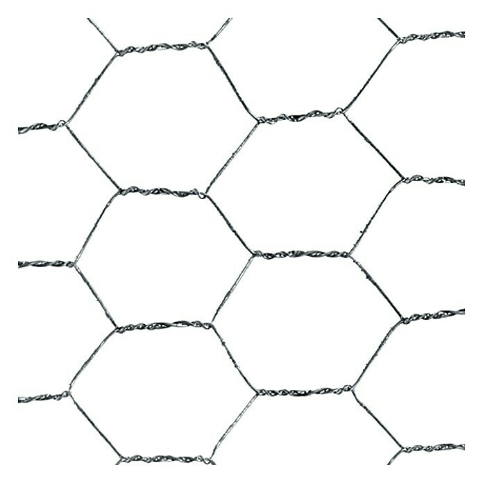 Stabilit Drahtgeflecht10 x 0,5 m, Maschenweite: 25 mm, Silber, Verzinkt Unknown