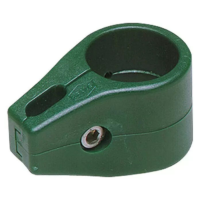 Zaunschelle - 1-fach, Grün, Durchmesser: 34 mm - Vorderansicht