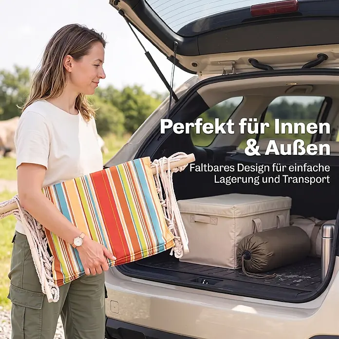Furnicato Hängesessel - L x B x H: 49 x 53 x 106 cm, Polyester, mehrfarbig