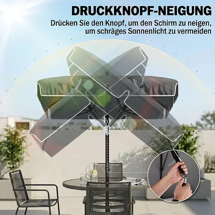 Furnicato Balkonschirm pulverbeschichtet - Grau
