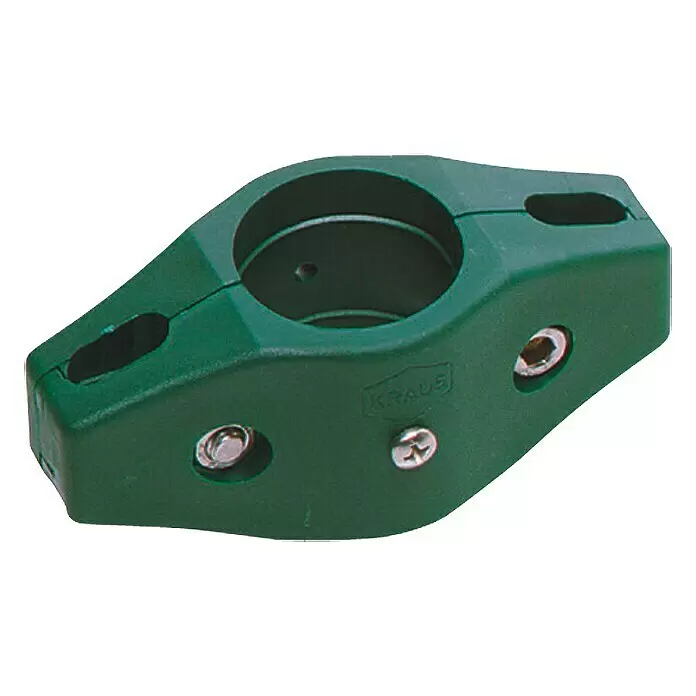Zaunschelle - 2-fach, Grün, Durchmesser: 34 mm - Vorderansicht