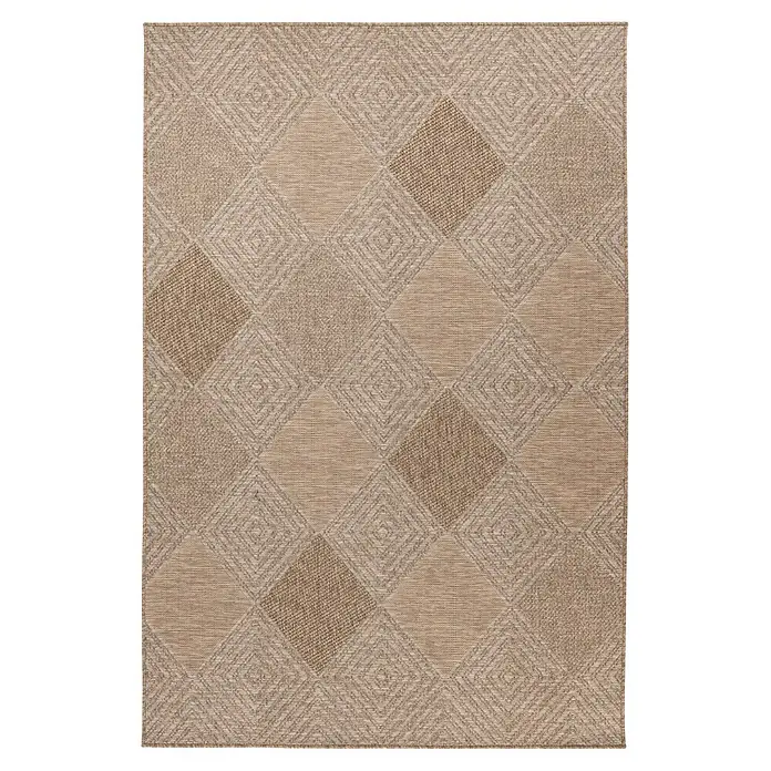 Kayoom Outdoor-Teppich Sindra 425 - Natur, 150 x 80 cm, 100 % Polypropylen - Draufsicht