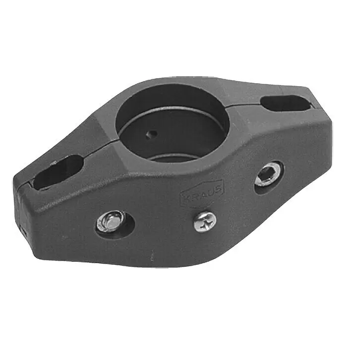 Zaunschelle - 2-fach, Schwarz, Durchmesser: 34 mm - Vorderansicht