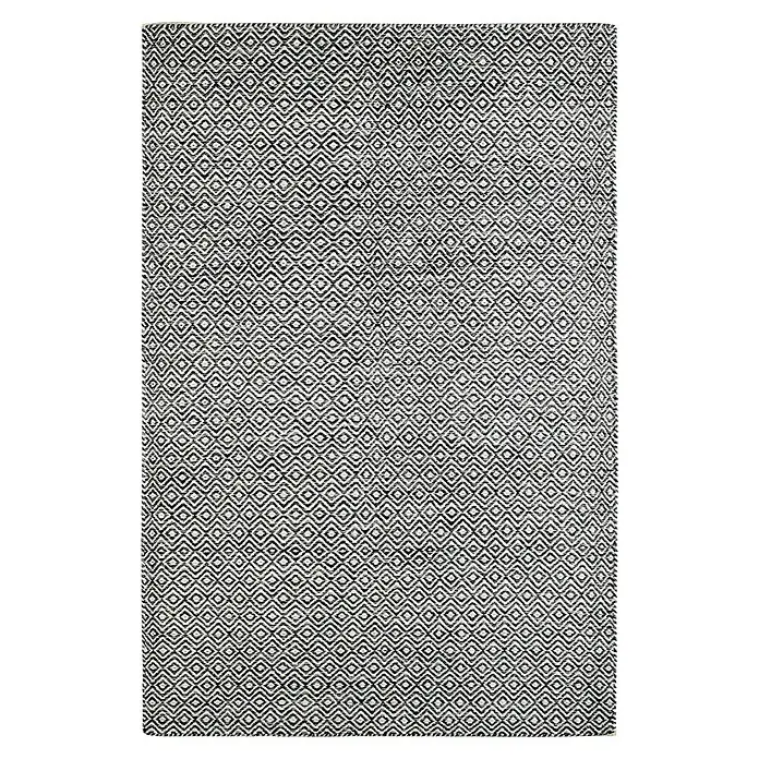Kayoom Wollteppich Bombay 344 - Graphit, 170 x 120 cm, 100 % Wolle - Draufsicht