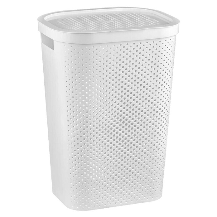 Zbiralnik za perilo Infinity  (44 x 35 x 60 cm, Bela, 59 l) | 1401 - Boxen Körbe Wannen Kunststoff | AAJA - Boxen_Körbe_Wannen | AAJ - Aufbewahrung | AA - Eisenwaren | A - Eisenwaren | BAUHAUS