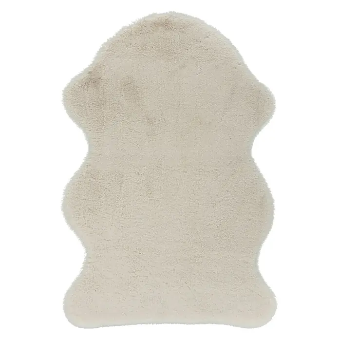 Kayoom Kunstfell Cosy Sheepskin 525 - Elfenbein, 90 x 60 cm, 100 % Polyester - Draufsicht