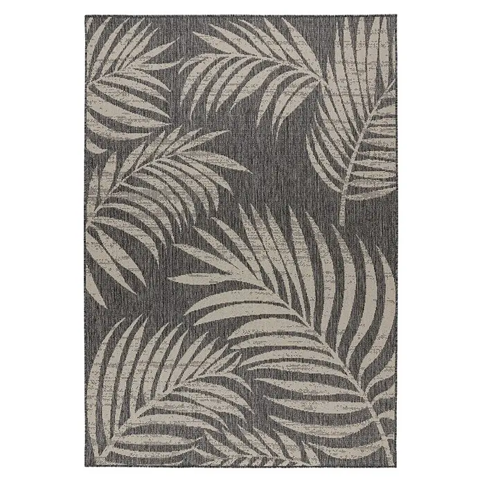 Kayoom Outdoor-Teppich Nibru 725 - Silber, 230 x 160 cm, 100 % Polypropylen - Draufsicht
