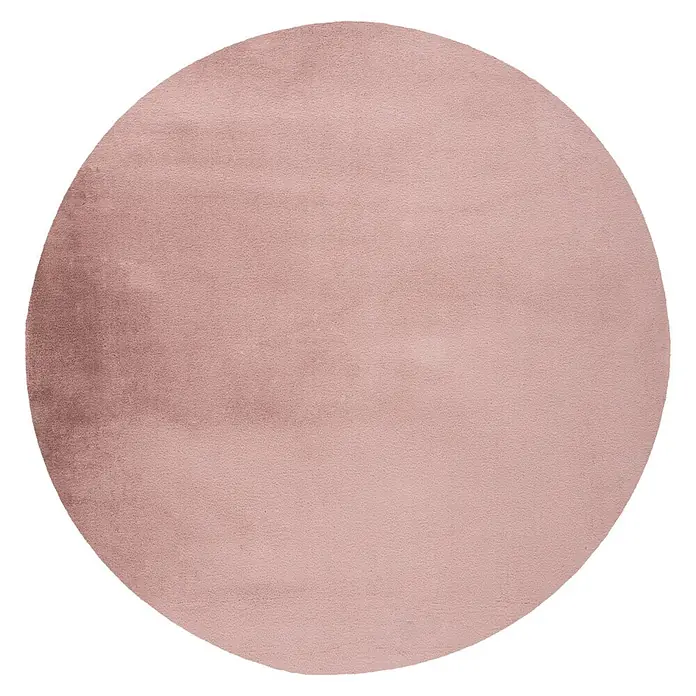 Kayoom Fellteppich Cross 425 - Pastellrosa, Durchmesser: 120 cm, 100 % Polyester - Draufsicht