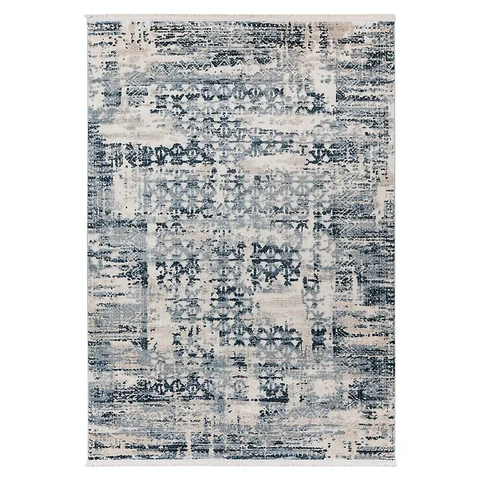 Kayoom Kurzflorteppich Adela 325 - Blau, 170 x 120 cm, 100 % Polypropylen - Draufsicht