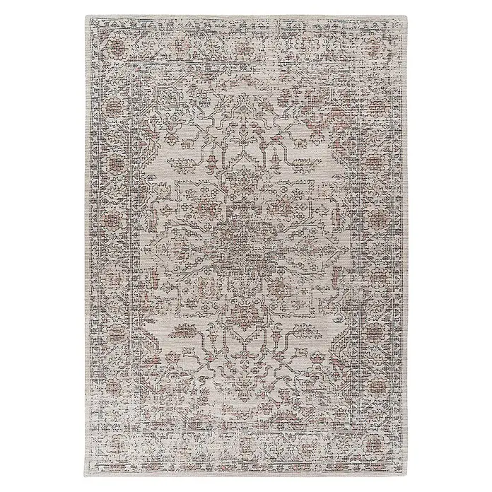 Kayoom Flachgewebeteppich Perry 325 - Beige, 170 x 120 cm, 75 % Baumwolle, 25 % Polyester - Draufsicht