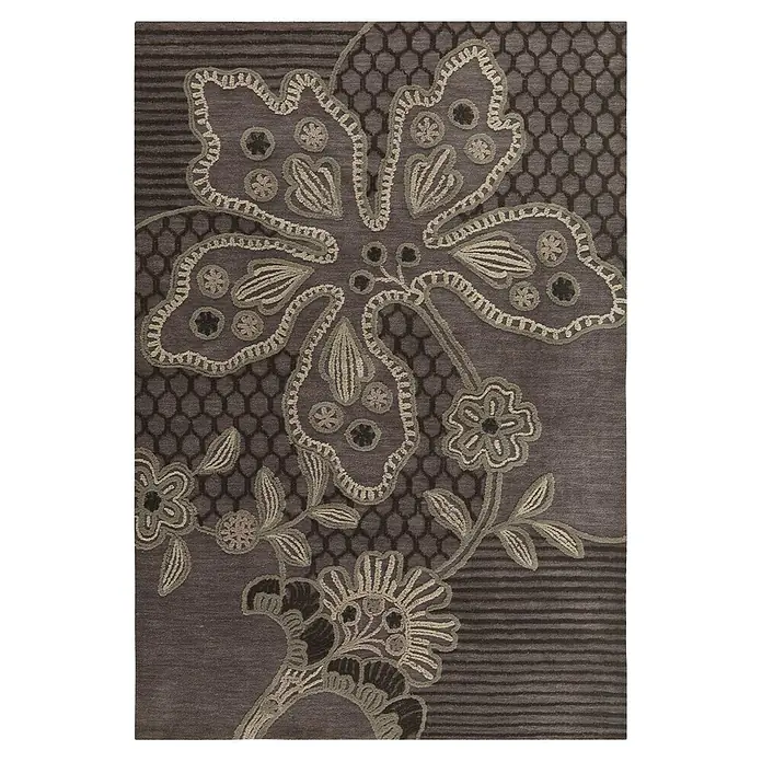 Kayoom Kurzflorteppich Mood 4306 - Braun/Beige, 160 x 90 cm, 100 % Modacryl - Draufsicht